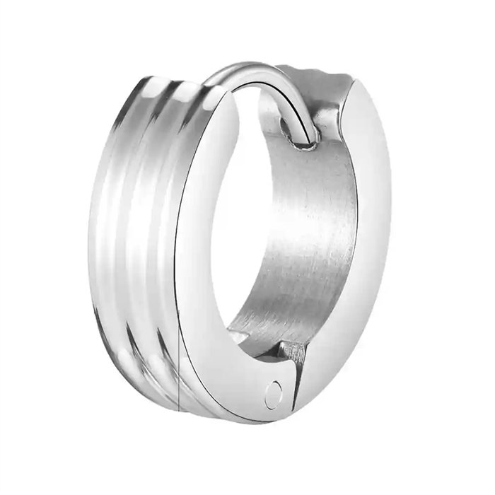 Silver Ridge Hoop – Klassische Herrenohrringe aus Edelstahl