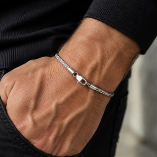 Minimalistisches Armband aus Edelstahl 2,5 mm – Moderne Rope Chain