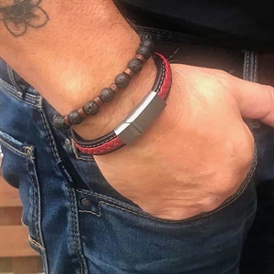 FP Schwarz/Rot Netri-Armband