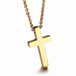 Schmuck mit goldenem Kreuz und Kette