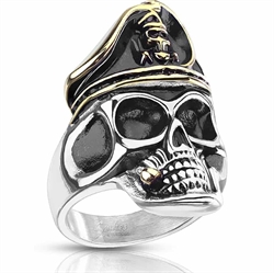 Kapitän Totenkopf - Herrenring aus Stahl.