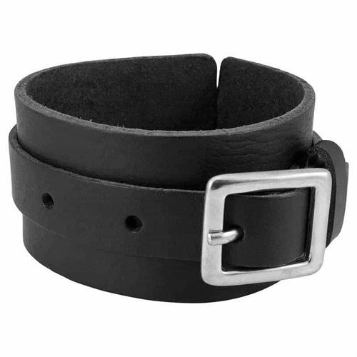 Schwarzes BOKK-Lederarmband deluxe