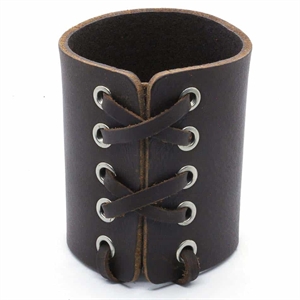 Braunes Rock-Lederarmband