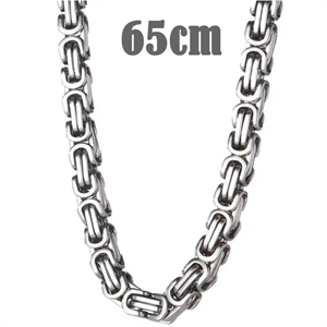 Big Hawn Halskette aus mattem Stahl 65cm / 7mm