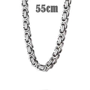 Big Hawn Halskette aus mattem Stahl 55cm / 7mm