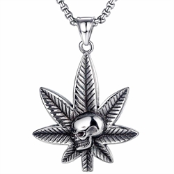 Rauch Schädel Cannabis - Halskette