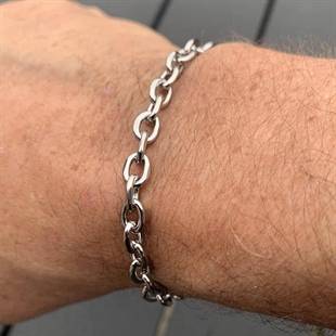 Armband einfach aus Edelstahl 6mm "Kette"