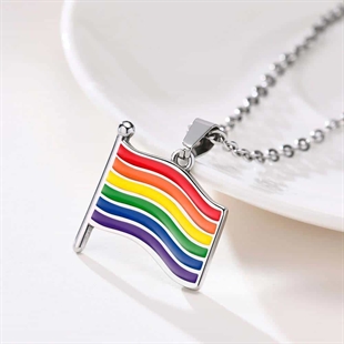 Regenbogenflaggen-Halskette