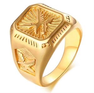 Eagle gold Edelstahlring