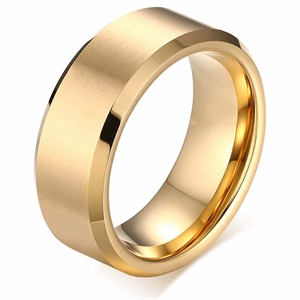 F2 Artan Gold Wolfram Ring schwarz gefrostet
