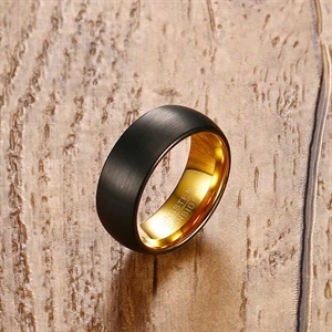 Gold/Schwarzer Wolfram-Ring