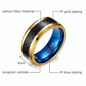 Faser-Wolfram-Ring "Blau"