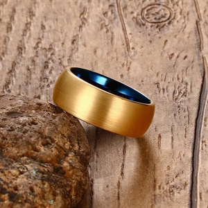 Gold/Blauer Wolfram-Ring