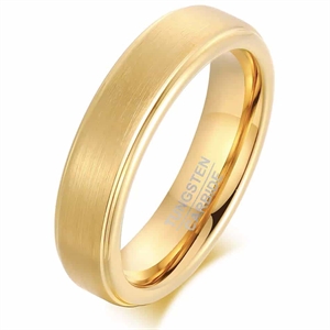 Goldener Wolframring 6mm breit