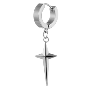Große Sterne-Ohrringe aus Edelstahl.