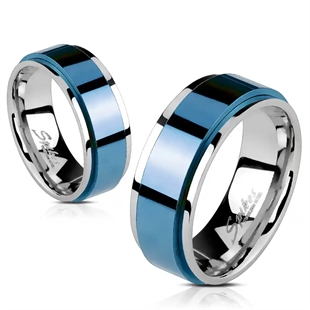 Drehbarer IP-Blue-Ring aus Edelstahl.