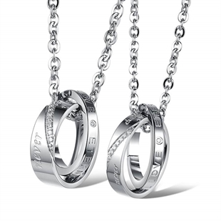 Ewige Halsketten für Paare.