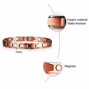 Sieben Messing-Armband mit Magneten "Brass"