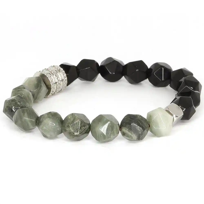 Nordic Balance – Armband mit grünen Natursteinen