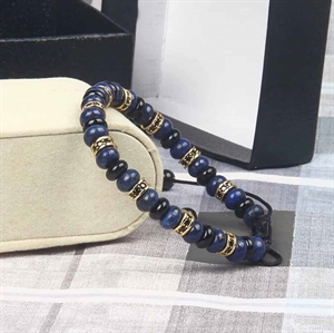 Blaues Aila-Perlenarmband mit Lapis-Perlen