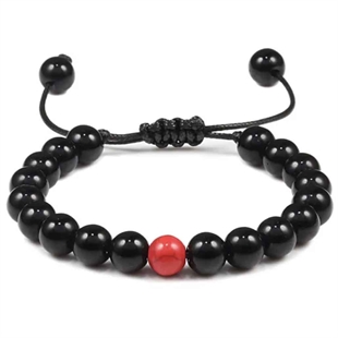 Red Clake Perlenarmband Lava