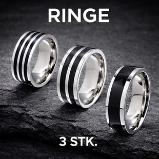 Stilringe aus Edelstahl 3-tlg.