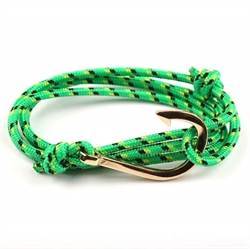 Grünes Matrosenkordel-Armband