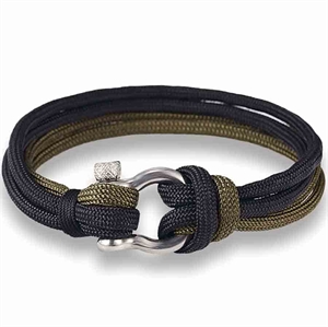 Grün/schwarzes Sailorman Herrenarmband