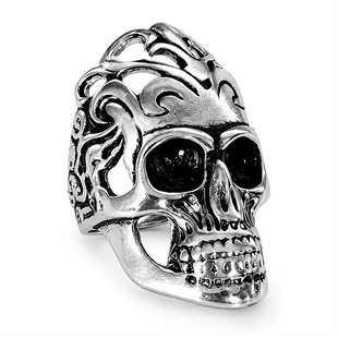 Schädel-Totenkopf Herrenring XL