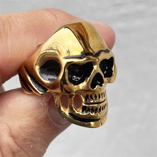 Goldener Totenkopf-Ring