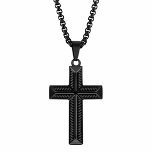 Schwarzes Kreuz Schmuck Mann