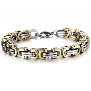 Gold Hawn Herrenarmband aus Stahl