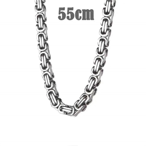 Big Hawn Halskette aus mattem Stahl 55cm / 7mm
