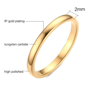 Dünner vergoldeter Ring aus Wolfram