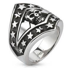 Herren Ring Sterne Stahl