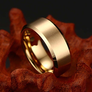 F2 Artan Gold Wolfram Ring schwarz gefrostet