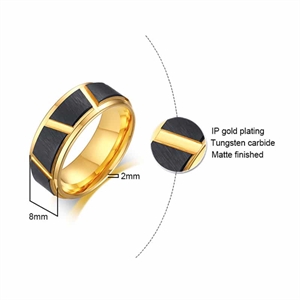 TXM Tungsten Ring matt vergoldet