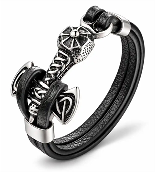 Thors-Hammer-Armband aus Stahl