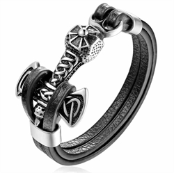 Thors-Hammer-Armband aus Stahl