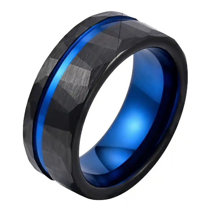 schwarzer Tungstenring Herren