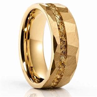 Aurelio–PVD-vergoldeter Wolframring