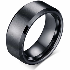 Artan Wolfram Ring schwarz gefrostet