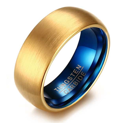 Gold/Blauer Wolfram-Ring