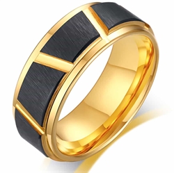TXM Tungsten Ring matt vergoldet