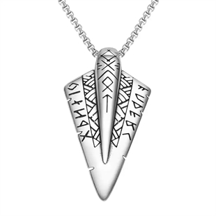 Viking Halskette mit Runenanhänger – Edelstahl